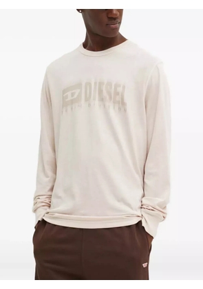 Diesel logo long-sleeve T-shirt - Neutrals