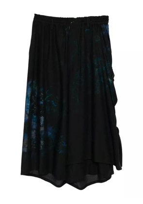 Y's floral-print trousers - Black