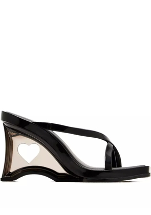 Melissa 90mm Glass Heel heart-detail sandals - Black