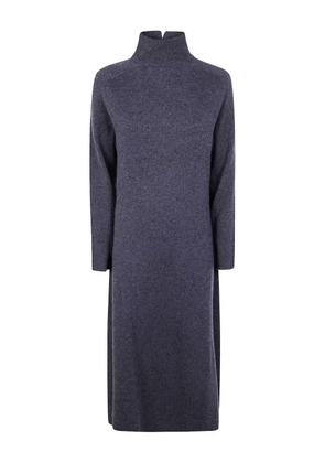 Antonelli high-neck ribbed dress - Grey