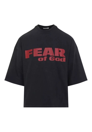 Fear Of God logo-print T-shirt - Black