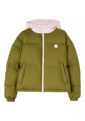 MSGM logo-detail puffer jacket - Green