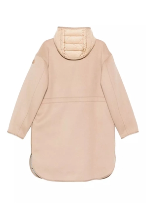 Moncler hooded patch-pocket coat - Neutrals