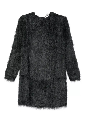 Alysi textured-finish long-sleeved dress - Black