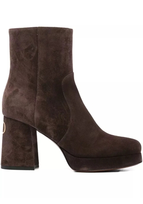 Valentino Garavani 90mm Fawcette platform boots - Brown