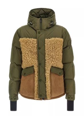 Moncler Grenoble Grifford shearling-panels puffer jacket - Green