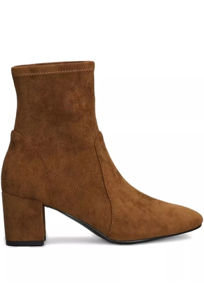 Bibi Lou 60mm Aster pointed block heel boots - Brown