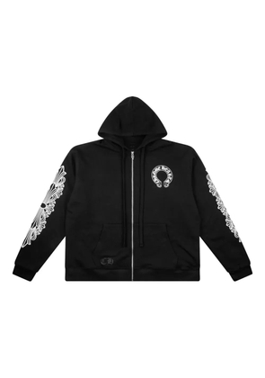 Chrome Hearts horseshoe-print zip-up hoodie - Black