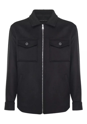 Giuliano Galiano Richard flap-pocket zip shirt - Black