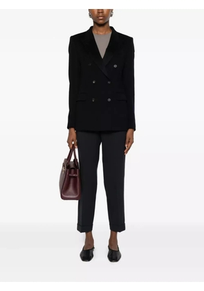 Peserico pressed-crease wool trousers - Black