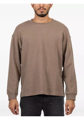 FRAME waffle long-sleeved sweater - Brown