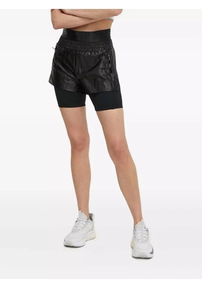 Ea7 Emporio Armani logo-waistband shorts - Black