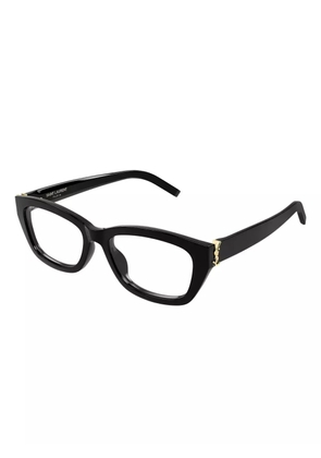 Saint Laurent Eyewear cat-eye logo glasses - Black