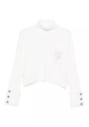 LIU JO ribbed turtleneck sweater - White