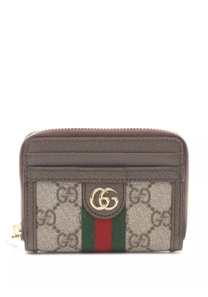 Gucci Pre-Owned 2016-2025 GG Supreme Ophidia Case card holder - Brown