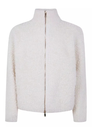Max Mara zip-up cardigan - White