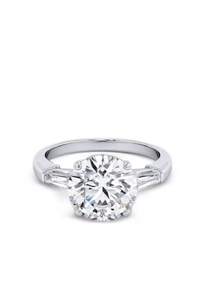 Tilla 14K white gold round diamond ring - Silver