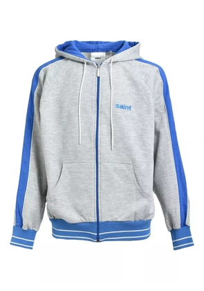 SAINT MXXXXXX stripe-trim hoodie - Grey