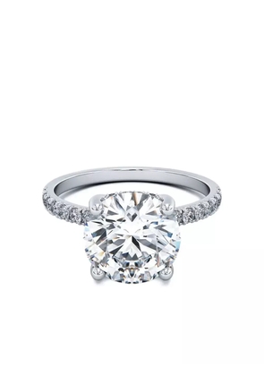 Tilla 14K white gold Accented lab-grown diamond ring - Silver
