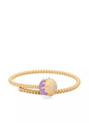 Mimia Leblanc 18K yellow gold Melting Lollipop diamond and amethyste bracelet