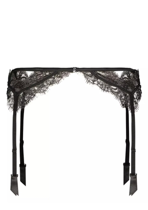 Kiki de Montparnasse lace-trim silk-blend garter belt - Black