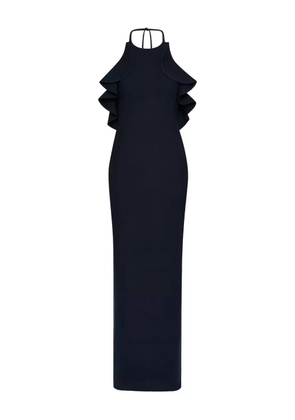 Oscar de la Renta ruffled column gown - Blue