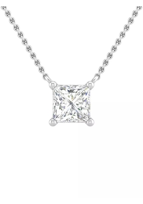 Tilla 14K white gold diamond solitaire necklace - Silver