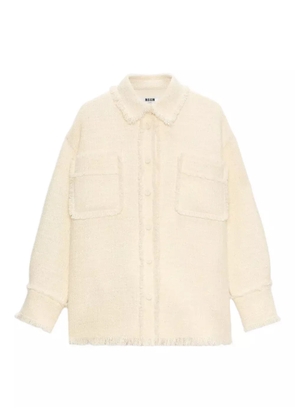 MSGM frayed-edge shirt - Neutrals
