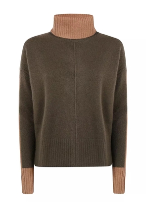 absolut cashmere roll-neck colour-block sweater - Brown