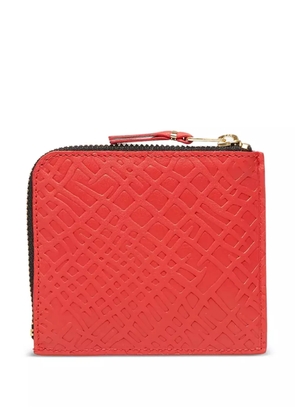Comme Des Garçons Wallet zip-up leather wallet - Red