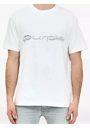 Purple Brand script short-sleeves T-shirt - White