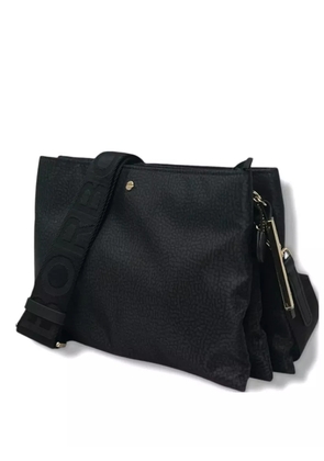 Borbonese abstract-pattern crossbody bag - Black