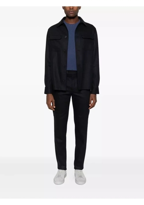 Incotex pressed-crease cargo trousers - Blue