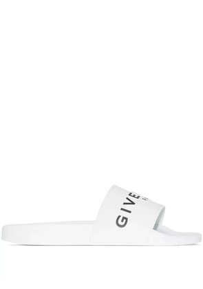 Givenchy contrast logo slides - White