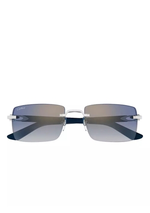 Cartier Eyewear rectangle-frame sunglasses - Blue
