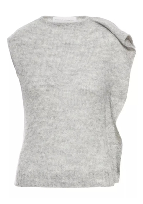 Niccolò Pasqualetti ruffle-detail vest - Grey