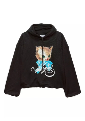 MSGM Cute Kitty hoodie - Black