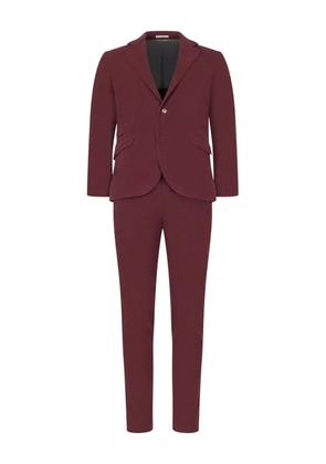 Brunello Cucinelli notched pleated suit - Red