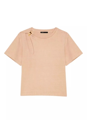 Maje jewel-detail T-shirt - Neutrals