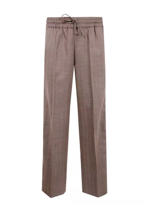 Drôle De Monsieur mélange-effect trousers - Brown