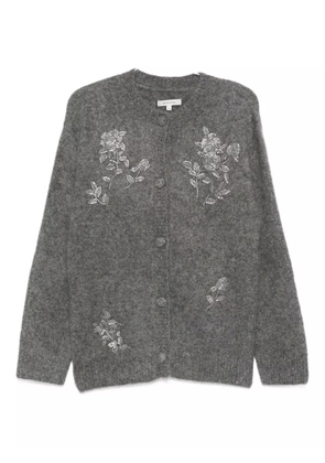 MARKGONG floral-embellished button cardigan - Grey