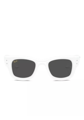 Ray-Ban rhinestone-embellished square sunglasses - White