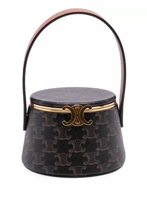 Celine Pre-Owned 2023 Triomphe Coated Canvas Triomphe Nina Minaudiere Bag handbag - Brown