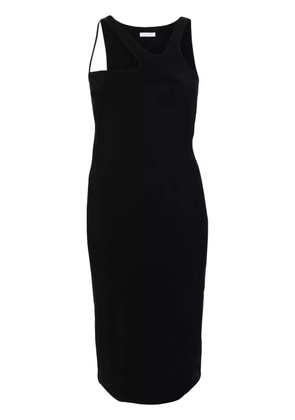 Patrizia Pepe Essential asymmetric midi dress - Black