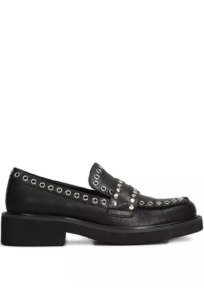 Bibi Lou eyelet-embellished loafers - Black
