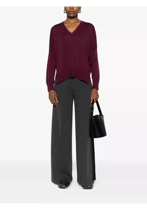 Gran Sasso V-neck wool sweater - Red