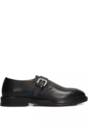 Henderson Baracco buckle-strap leather monk shoes - Black
