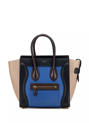 Celine Pre-Owned 2015 Micro Tricolor Leather Luggage tote bag - Blue