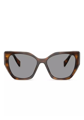 Prada Eyewear geometric-frame sunglasses - Brown