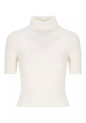 Vanisè ribbed turtleneck top - White